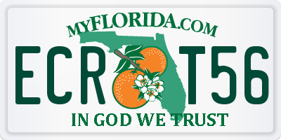 FL license plate ECRT56