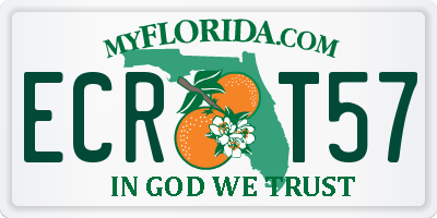 FL license plate ECRT57