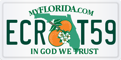 FL license plate ECRT59