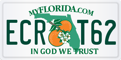 FL license plate ECRT62