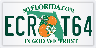 FL license plate ECRT64
