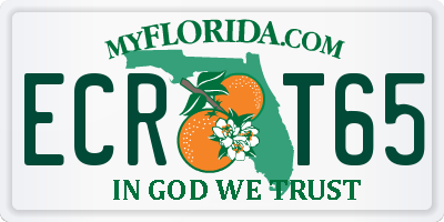 FL license plate ECRT65
