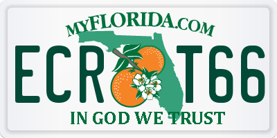 FL license plate ECRT66