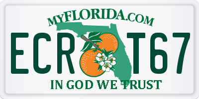 FL license plate ECRT67
