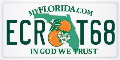 FL license plate ECRT68