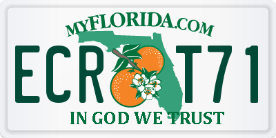 FL license plate ECRT71