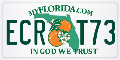 FL license plate ECRT73