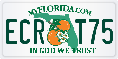 FL license plate ECRT75