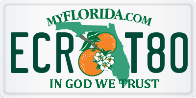 FL license plate ECRT80
