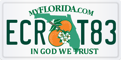 FL license plate ECRT83