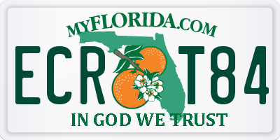 FL license plate ECRT84