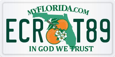 FL license plate ECRT89