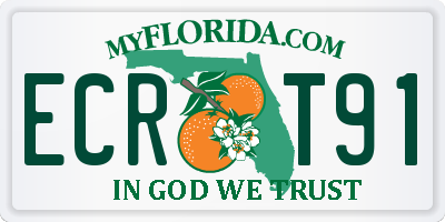 FL license plate ECRT91