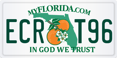FL license plate ECRT96
