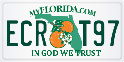 FL license plate ECRT97