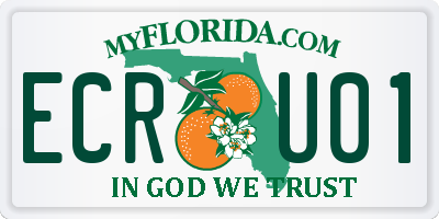 FL license plate ECRU01