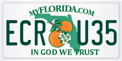 FL license plate ECRU35