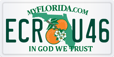 FL license plate ECRU46
