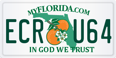 FL license plate ECRU64