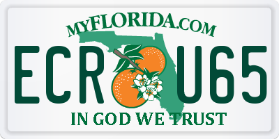 FL license plate ECRU65