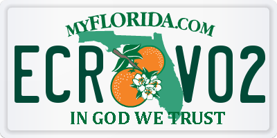 FL license plate ECRV02