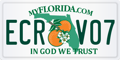FL license plate ECRV07