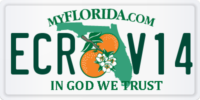 FL license plate ECRV14