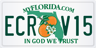 FL license plate ECRV15