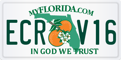 FL license plate ECRV16