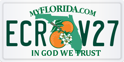 FL license plate ECRV27