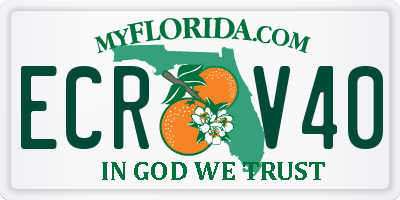 FL license plate ECRV40