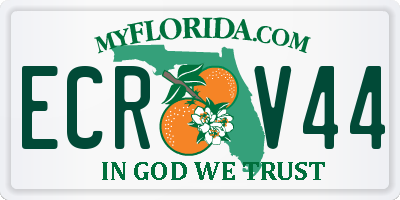 FL license plate ECRV44