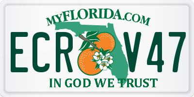 FL license plate ECRV47