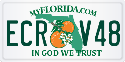 FL license plate ECRV48