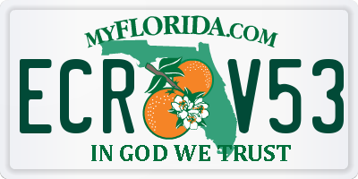 FL license plate ECRV53