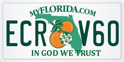 FL license plate ECRV60