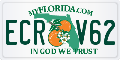 FL license plate ECRV62