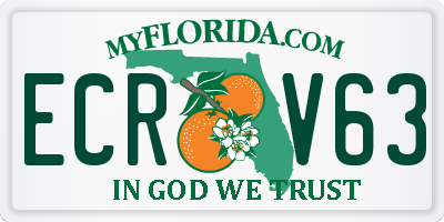 FL license plate ECRV63