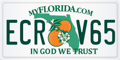 FL license plate ECRV65