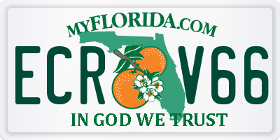 FL license plate ECRV66
