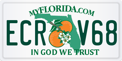 FL license plate ECRV68