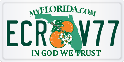 FL license plate ECRV77