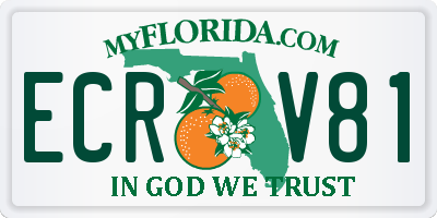 FL license plate ECRV81