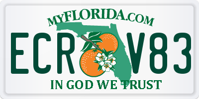 FL license plate ECRV83