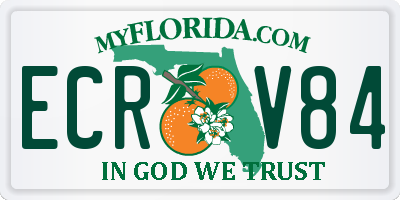 FL license plate ECRV84