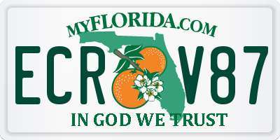 FL license plate ECRV87
