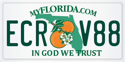 FL license plate ECRV88