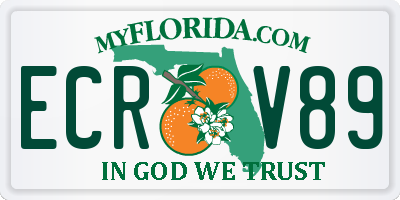 FL license plate ECRV89