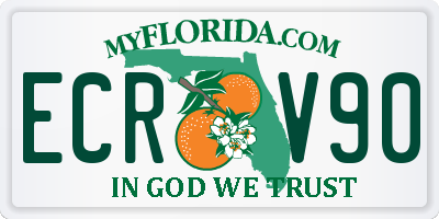 FL license plate ECRV90