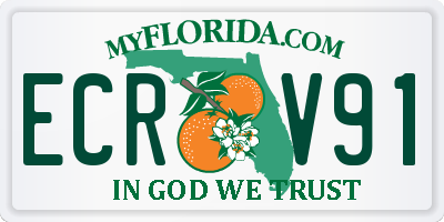 FL license plate ECRV91